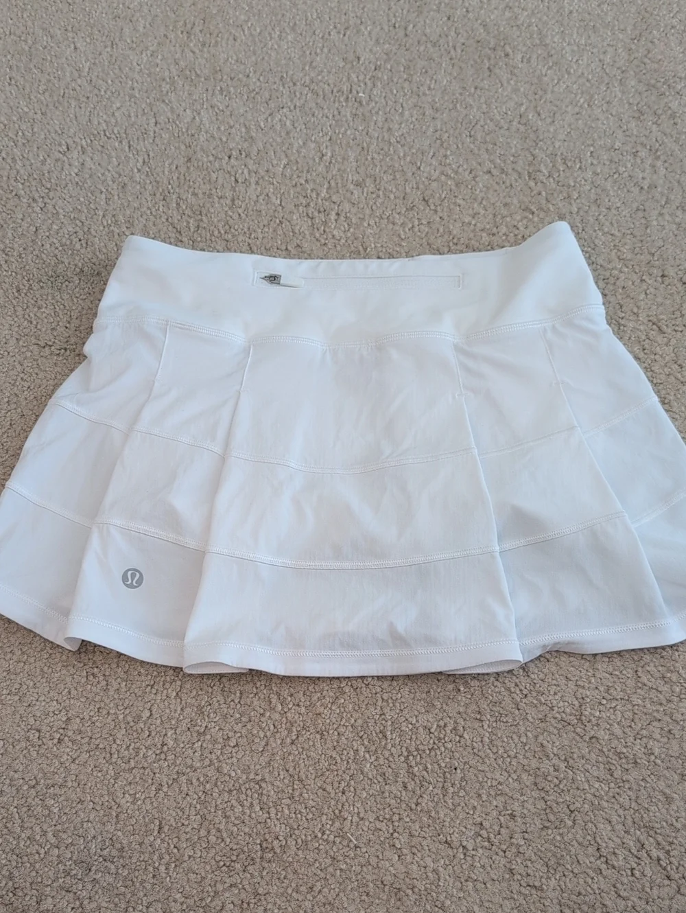 Lululemon White Pace Rival Skirt